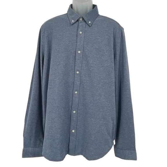 Jos A Bank Comfort Stretch Tailored Shirt in Blue Size X-Large - Picture 7 of 12